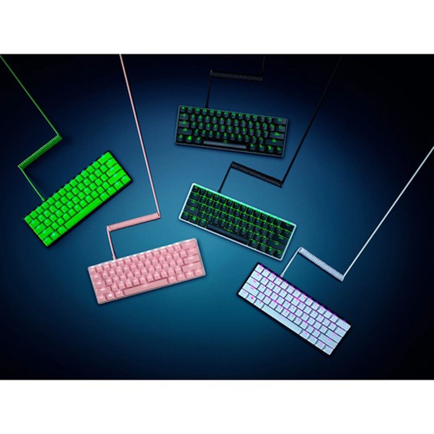 BT Keycap+Coiled Cable Upgrade Set - Standard bottom row US and UK layout USB-C to USB-A