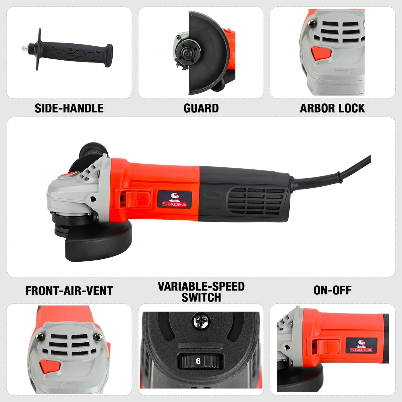 5 Variable Speed Angle Grinder Polisher