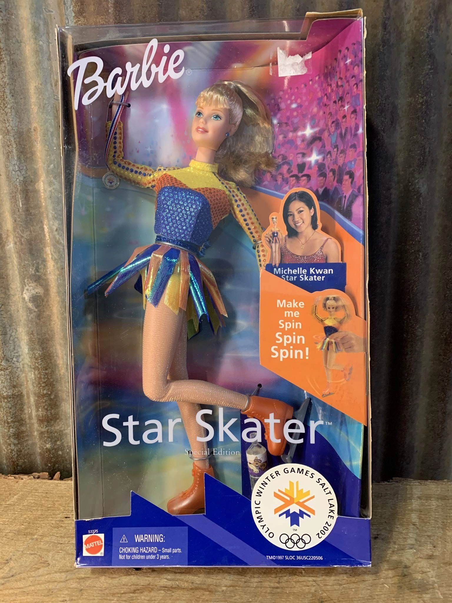 Mattel Barbie Star Skater Doll - Special Edition Winter Games Salt Lake City 2002 African American