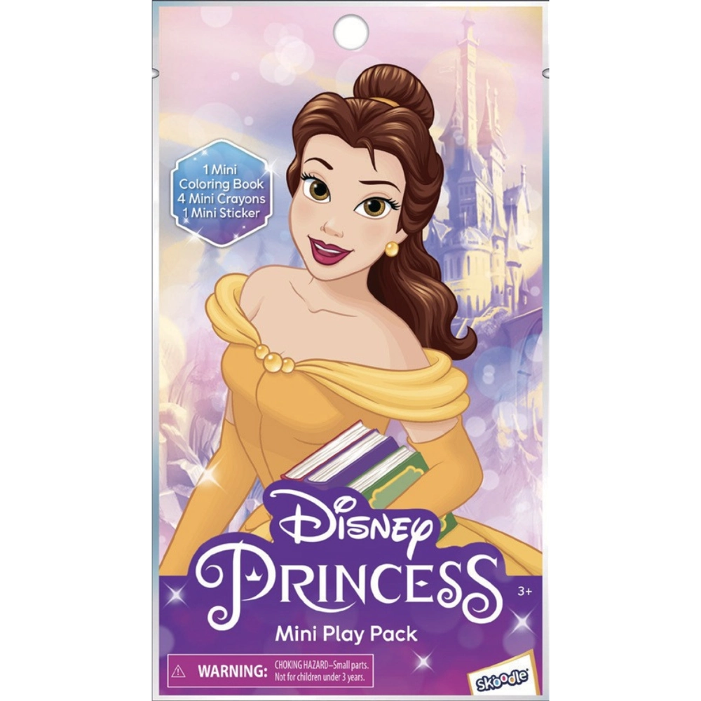 Disney Princess Bella Mini Play Pack - 8-Page Coloring Book 4 Mini Crayons Ages 3+