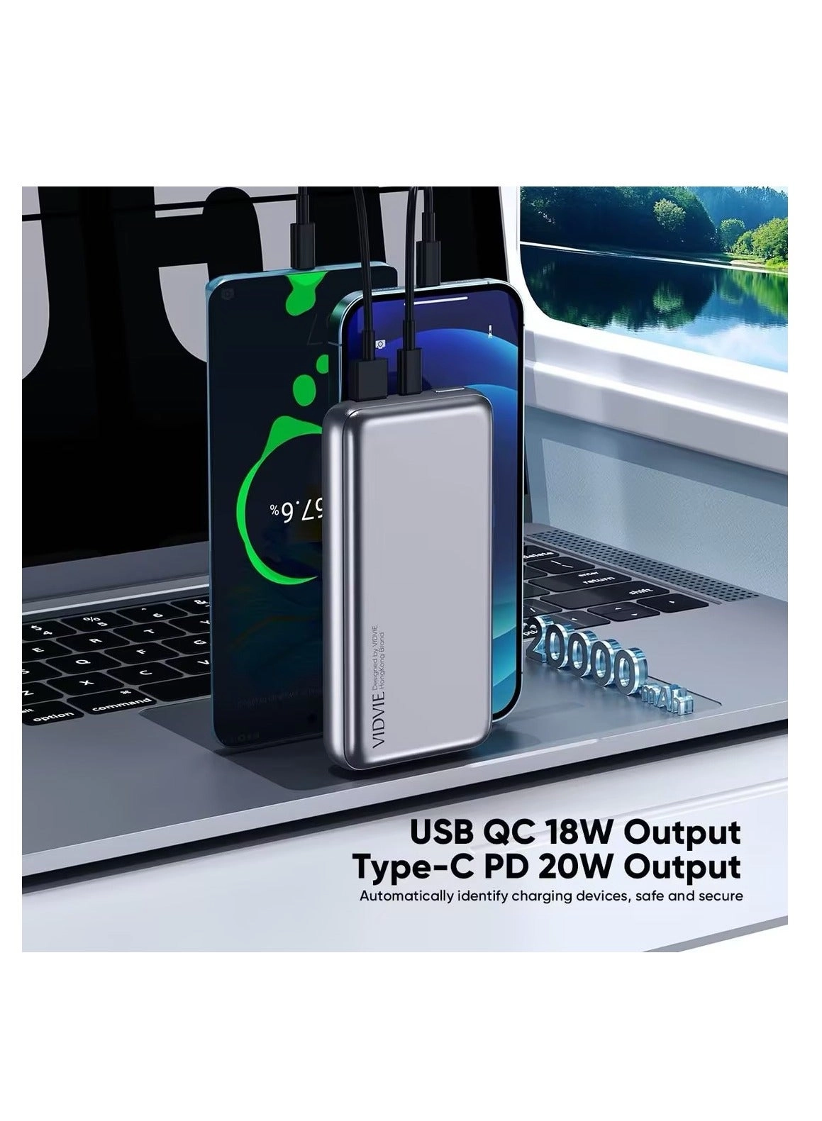 Ultra-thin Metal Power Bank - 20000mAh