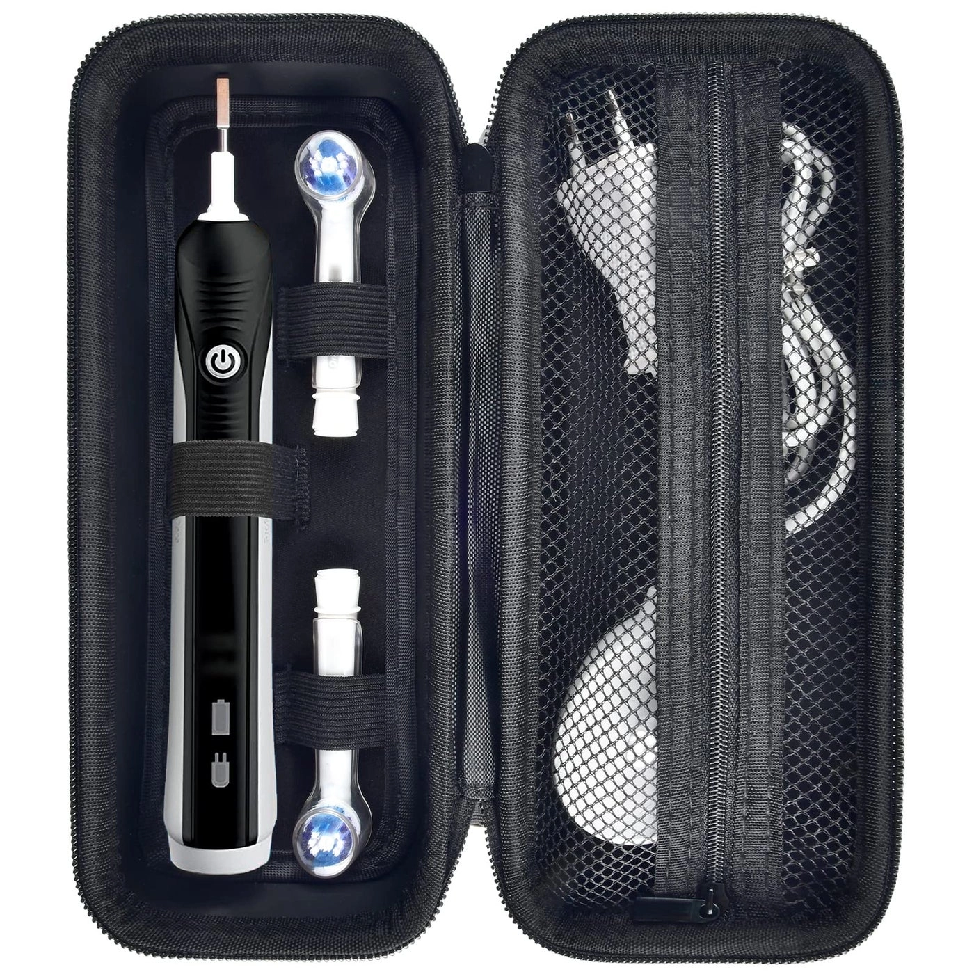 Comecase Toothbrush Travel Case - Mesh Pocket Black
