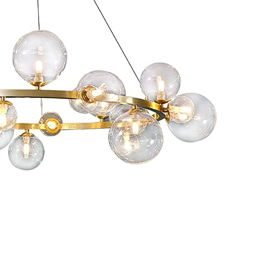 Full Copper Glass Chandelier - 7 Heads 90*27*30cm