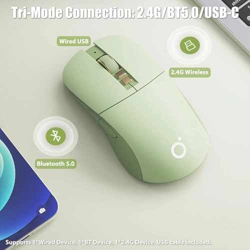 Gaming Mouse - Bluetooth Wired USB-C Wireless 2.4GHz