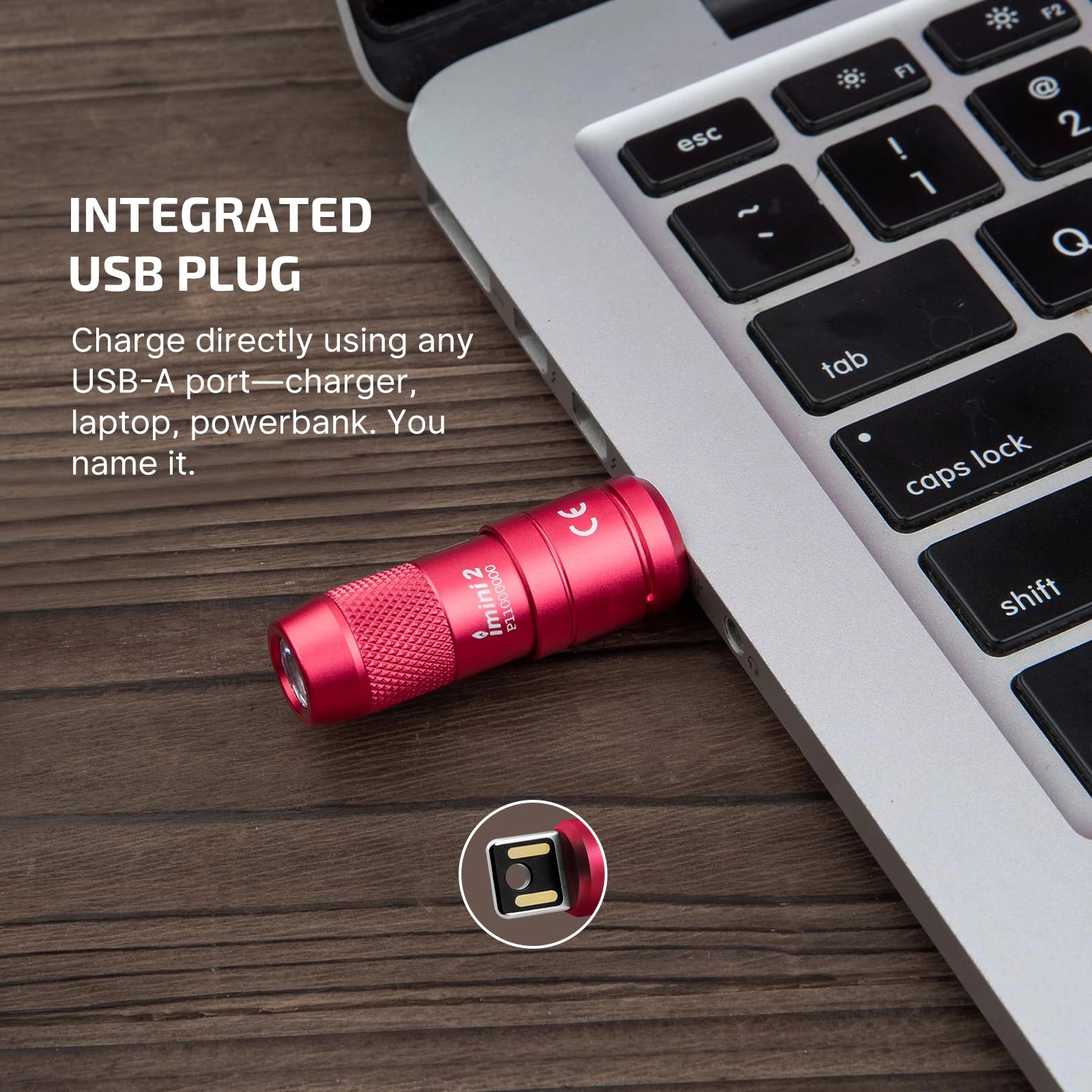 IMINI 2 Keychain Flashlight Rechargeable (50lm)