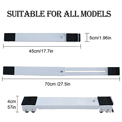 Washing Machine Sliding Base - 24 Swivel Wheels Adjustable 45-70cm