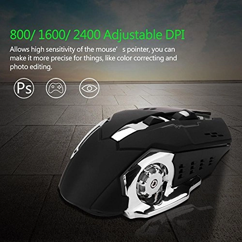 2400DPI Optical Wireless Mouse - USB, Wi-Fi