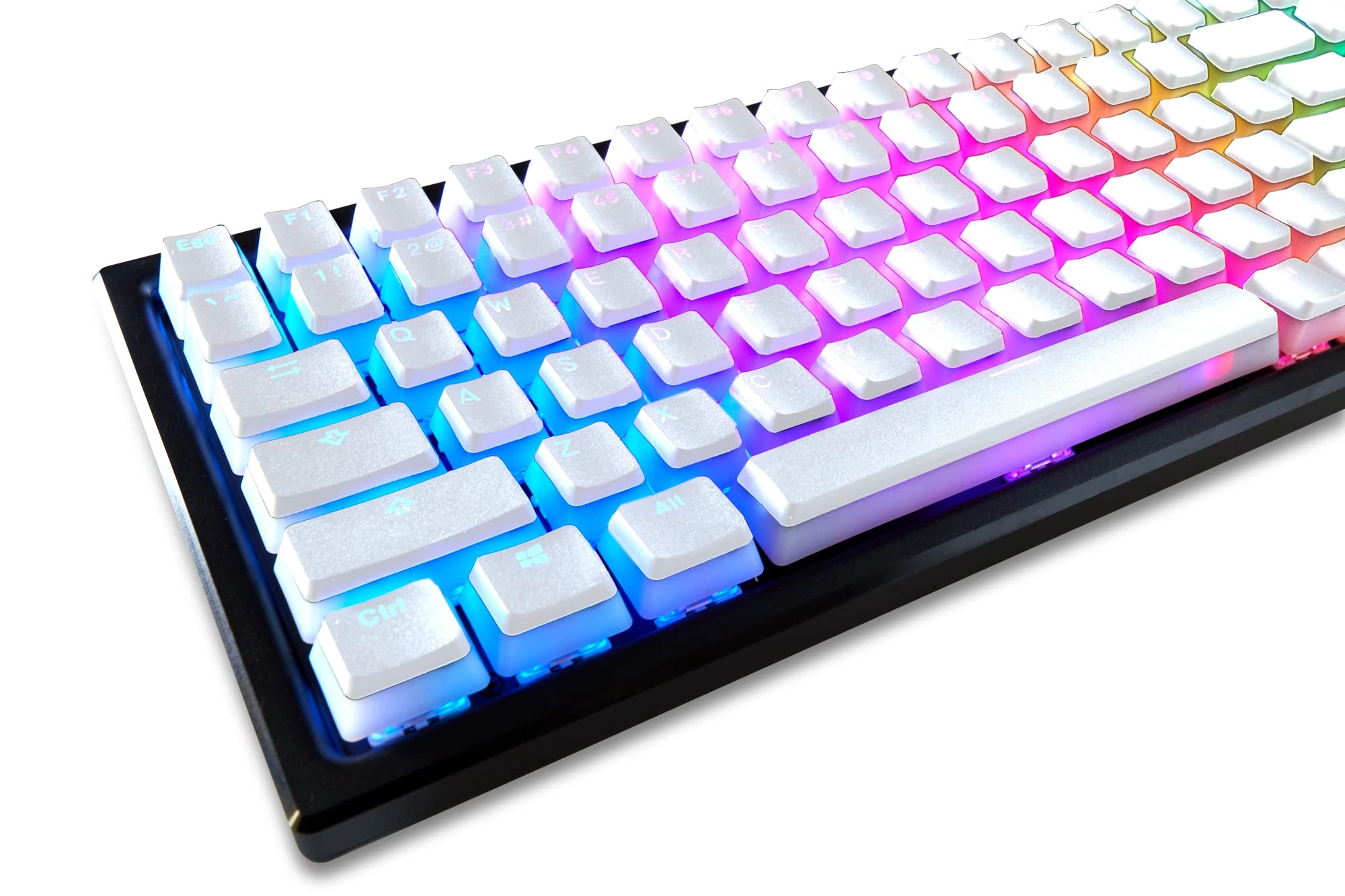 Glacier Frosted Keycaps - PBT OEM Profile Double Shot