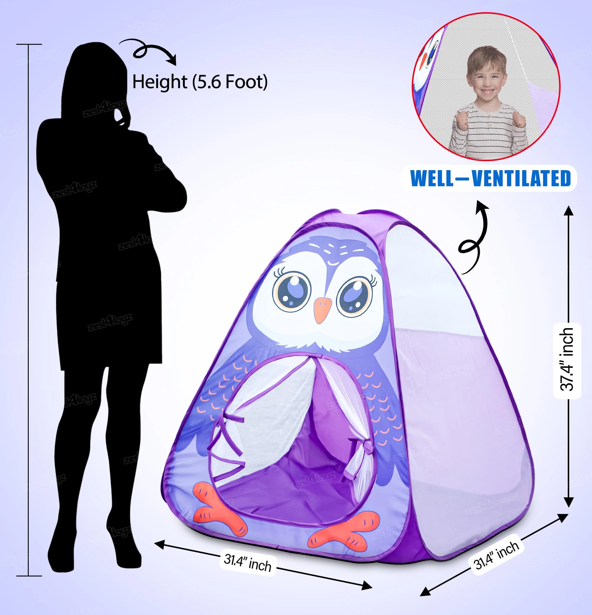 Pop Up Tent - Pop Owl Purple