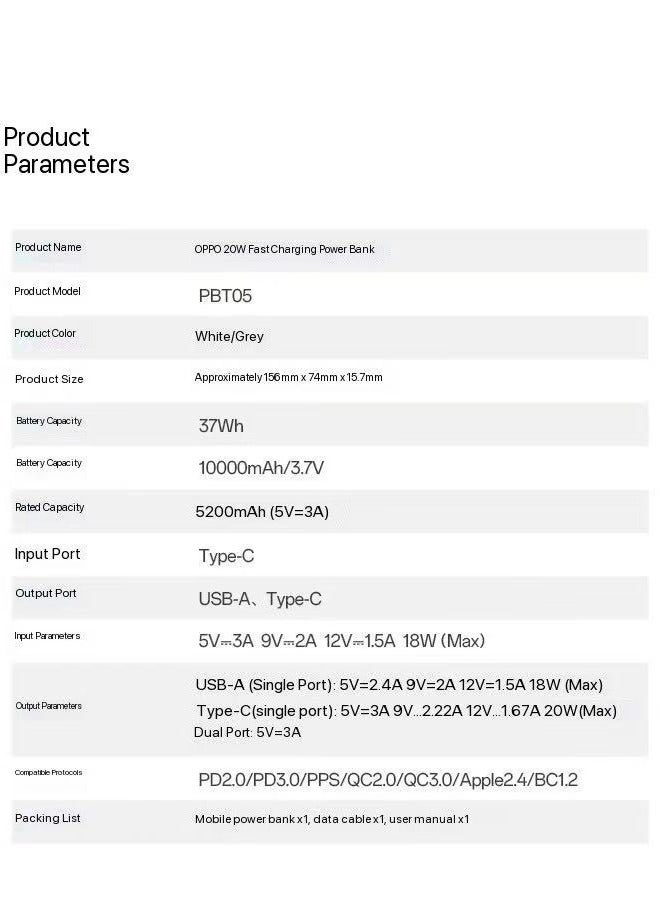 PBT05 - 10000mAh 20W