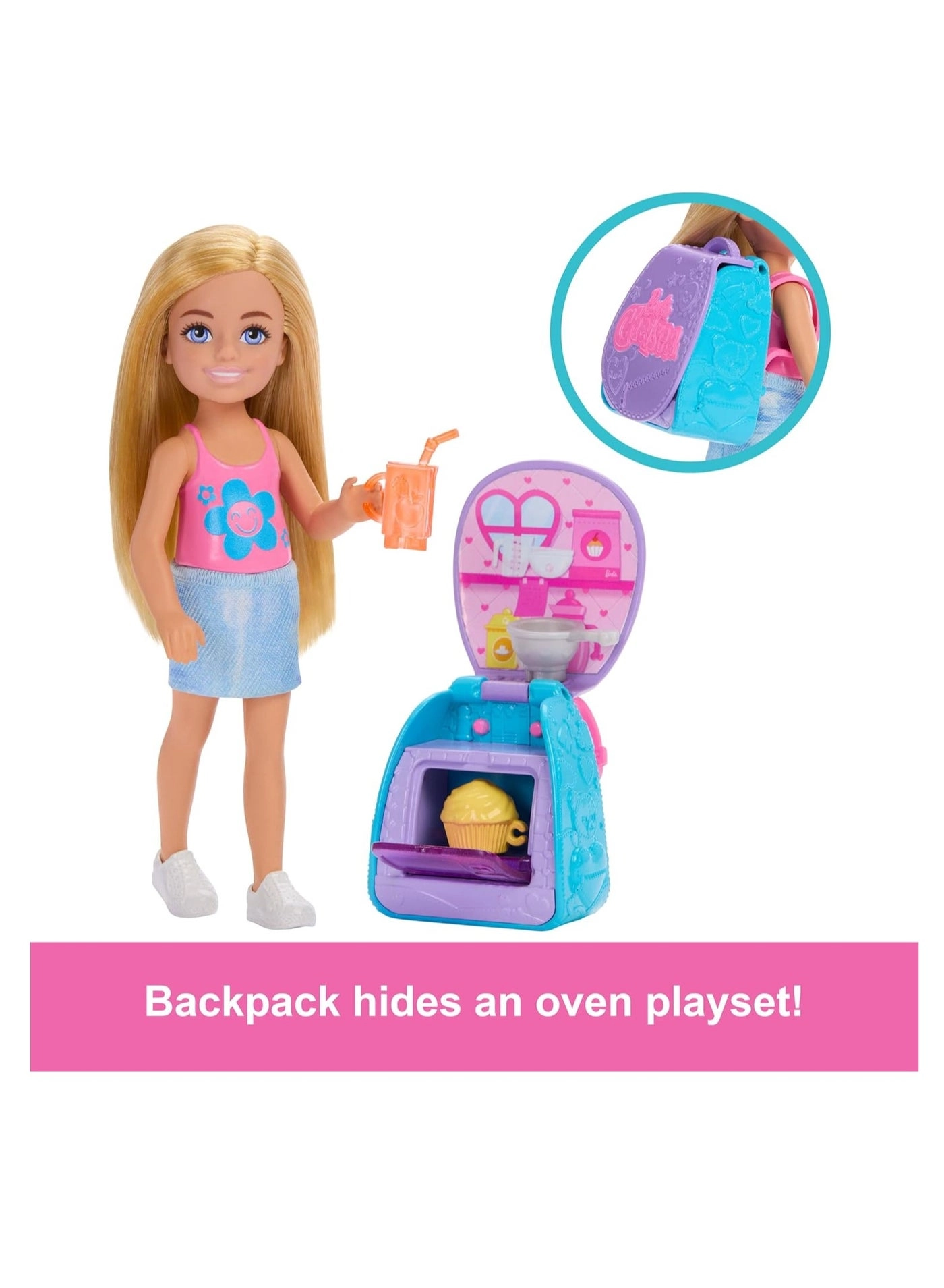 Chelsea Cupcake Baking Backpack Doll - 15.2 cm Ages 3+