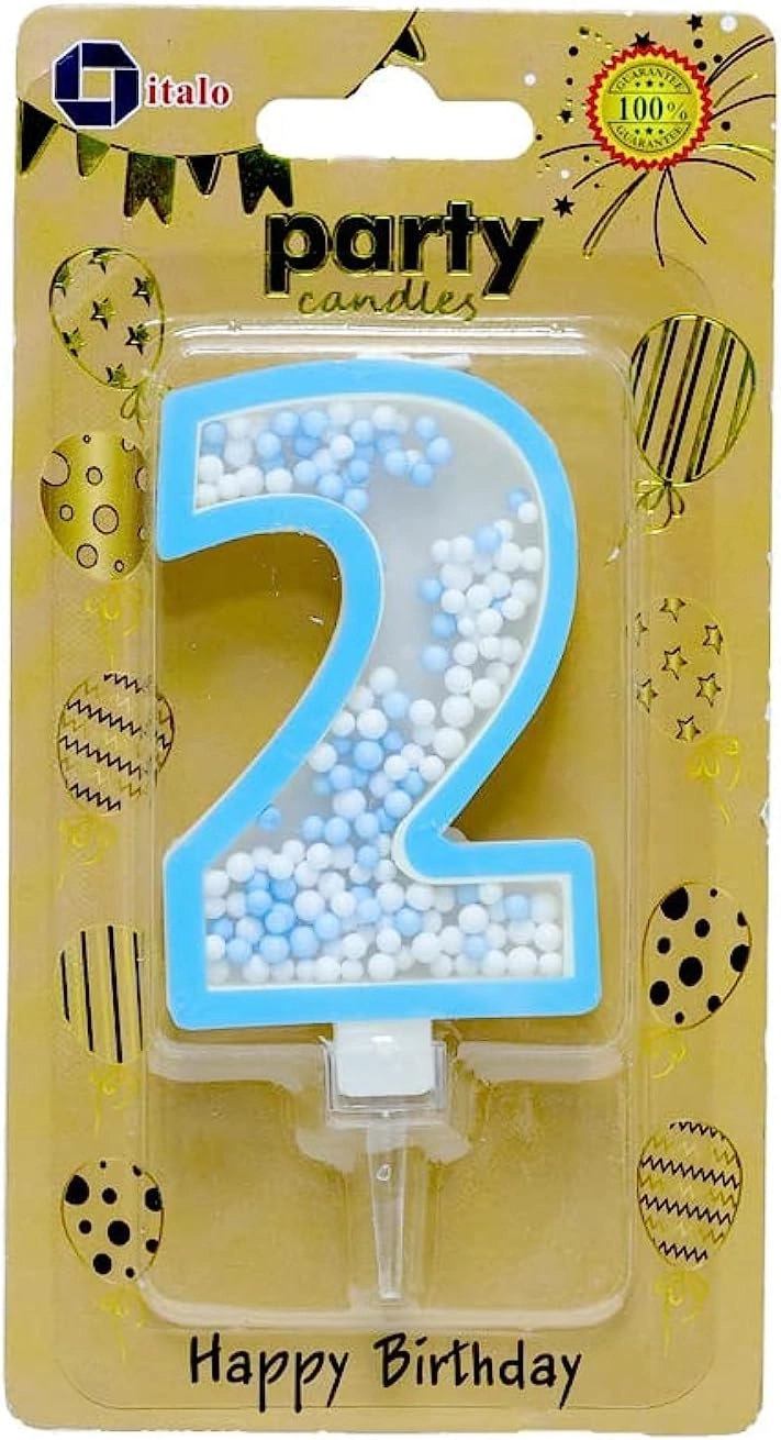 2 Number Foam Balls Birthday Candle