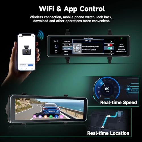 Dashcam - 4K (3840 x 2160 pixels) + 1080p (1920 x 1080 pixels)