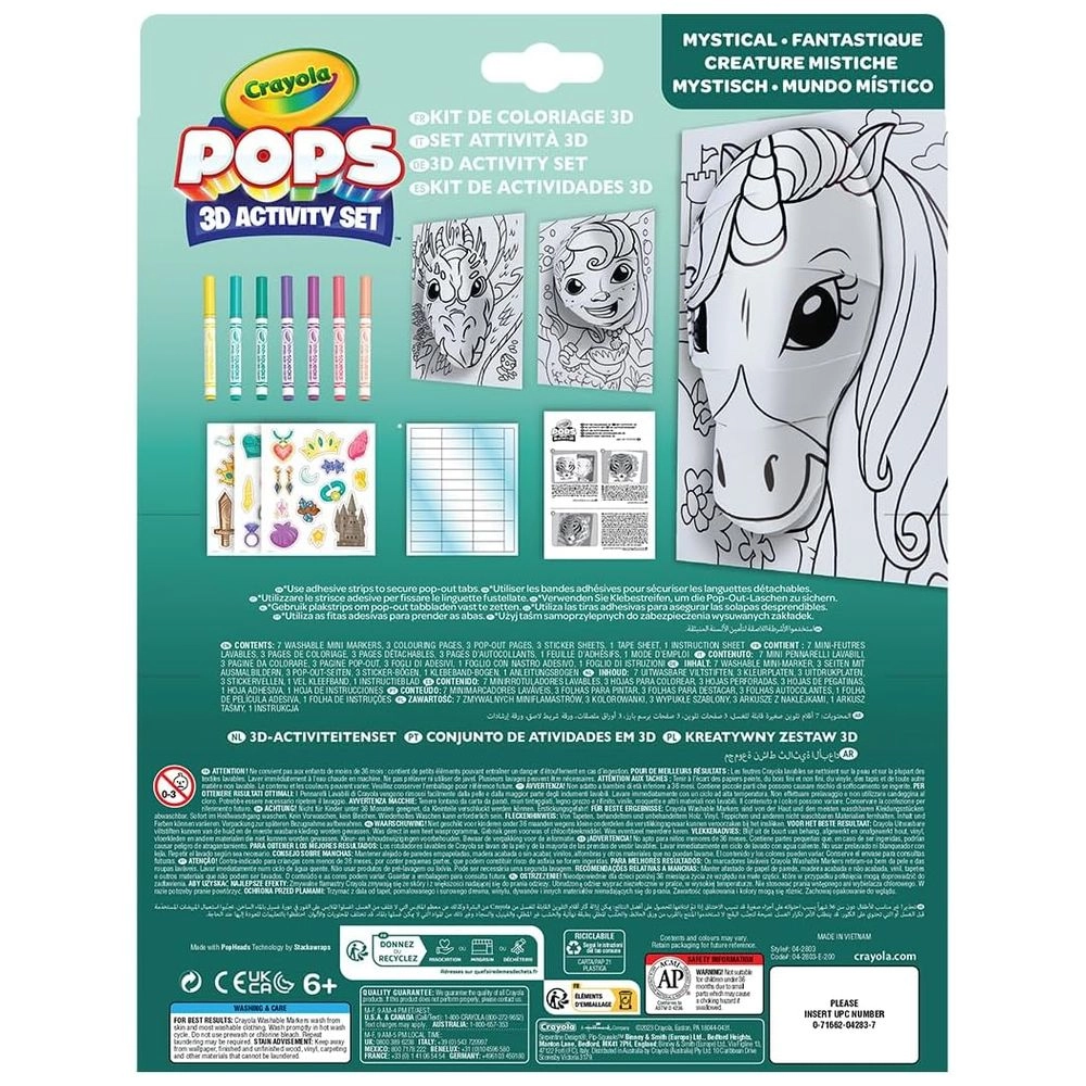 Pops 3D Dinos - 7 washable markers