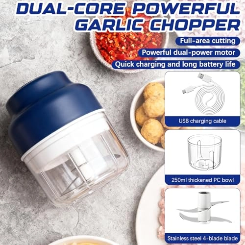 Electric Mini Garlic Chopper Set - 1 Centiliters USB charging