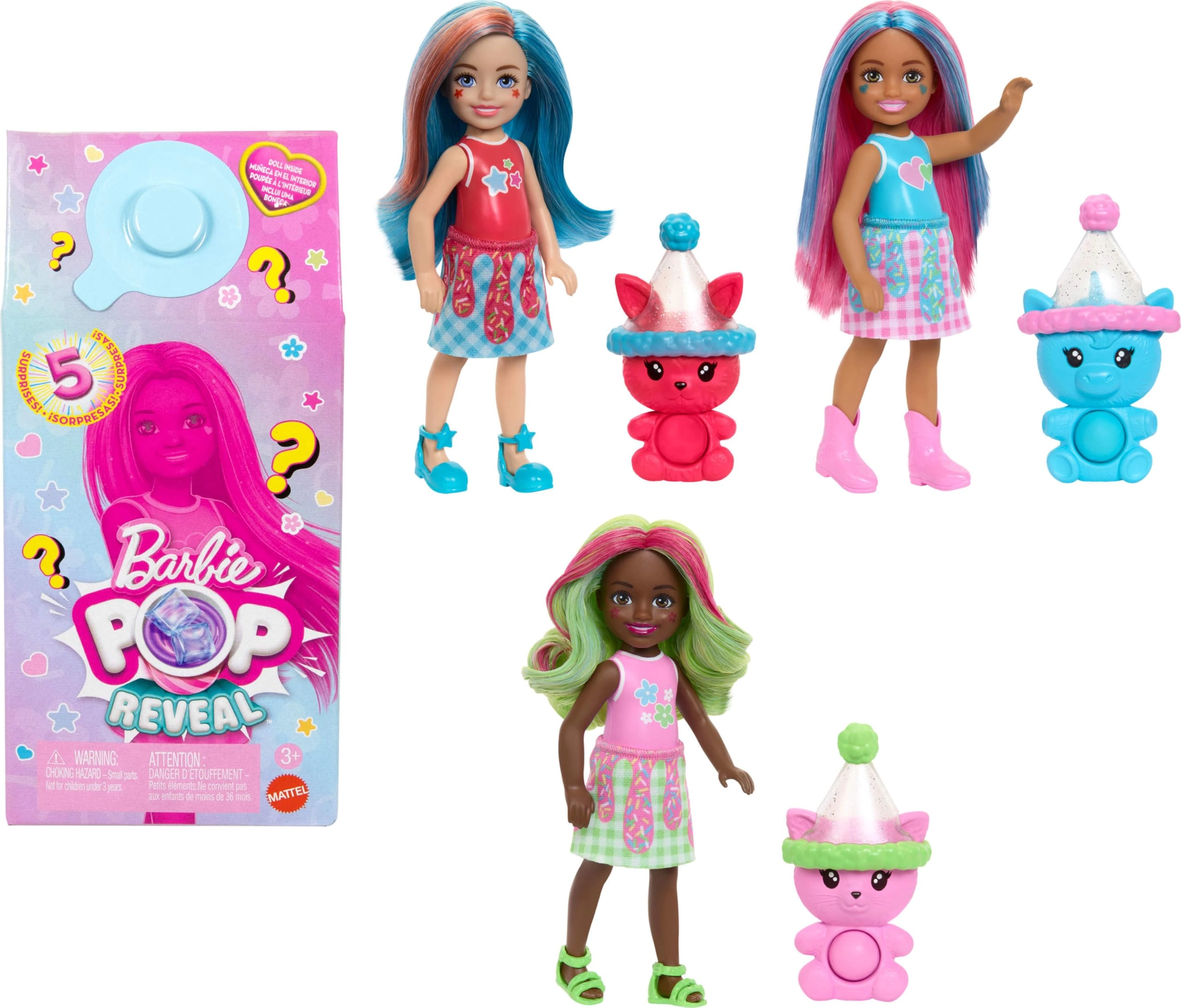 Barbie Pop Reveal Chelsea - 5 Surprises Scented Colour Changing Ages 3+