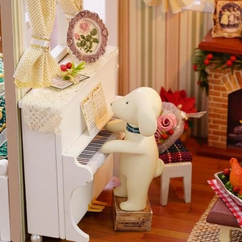 DIY Miniature Dollhouse Kit - Christmas