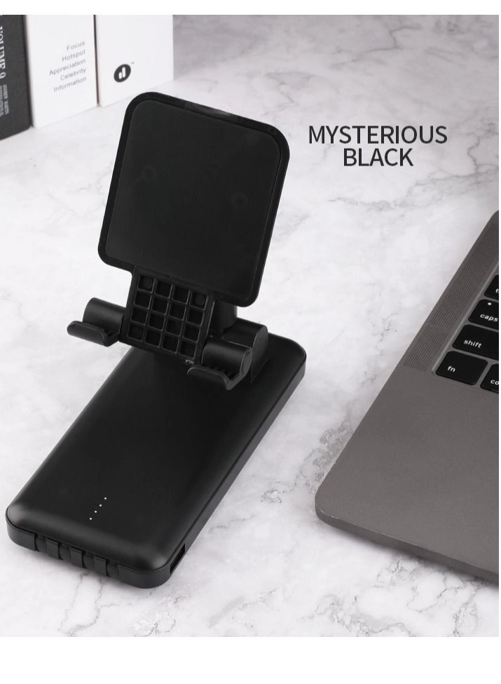 Dual Charge Interface Phone Stand with Power Bank - 10000 Watt-hour