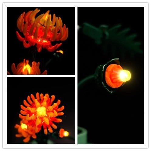 LED Light Kit - Compatible with Lego 10368 Chrysanthemum Flower