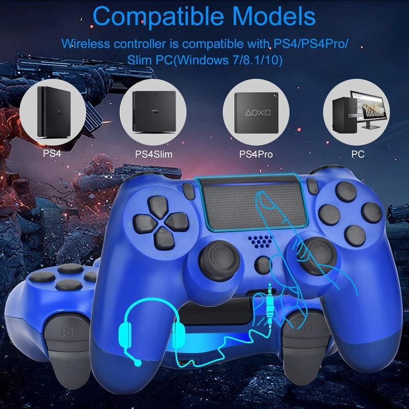 Custom Gamepad - Blue PS4/Slim/Pro/PC/Steam