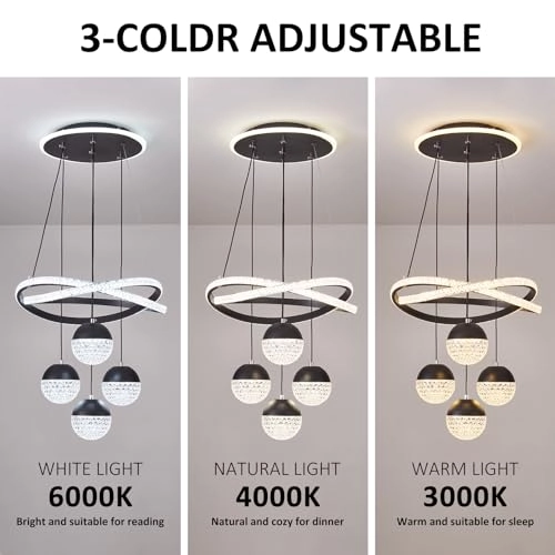 LED Chandeliers - 3-Color Dimmable
