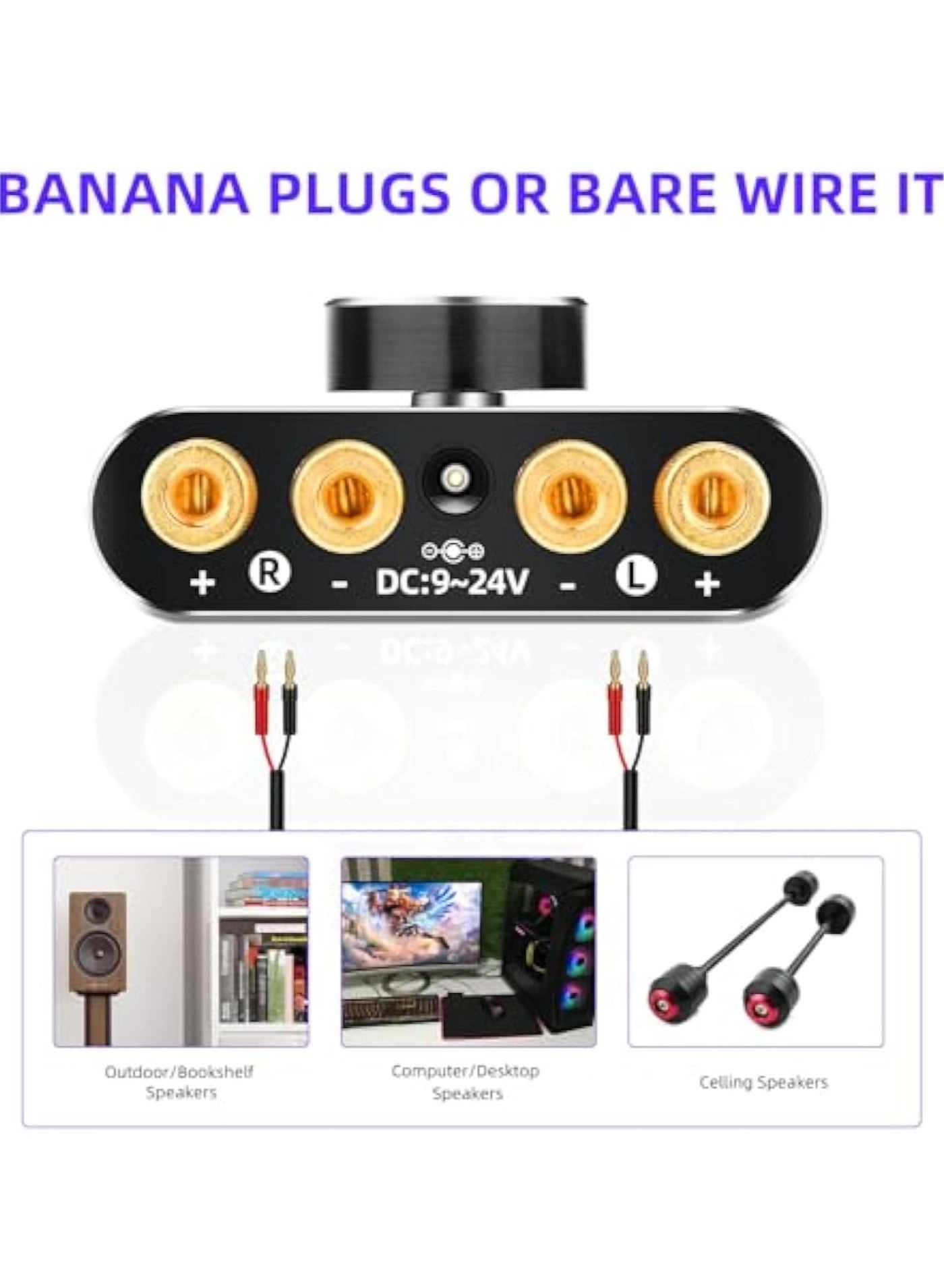 Mini Bluetooth Power Amplifier - 2 channels 50W+50W