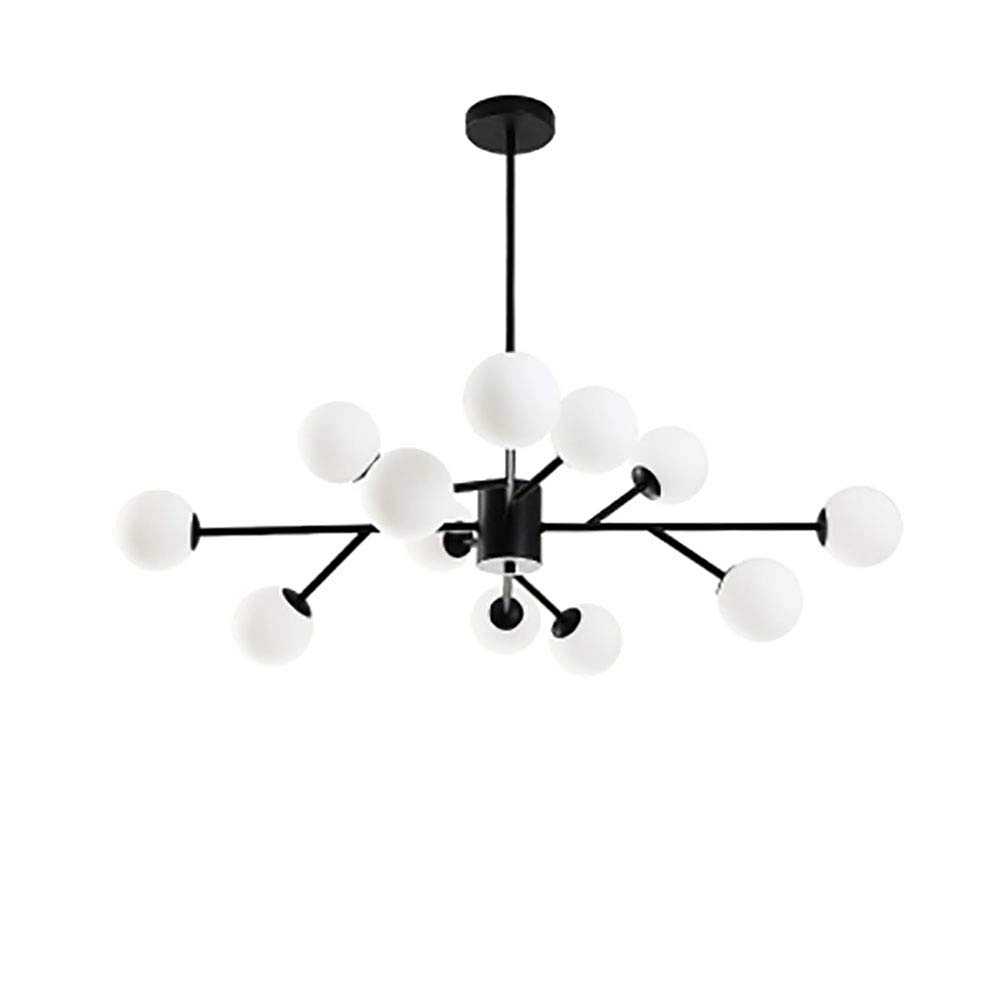 G9 Nordic Light Luxury Molecular Chandelier - 12 head Black