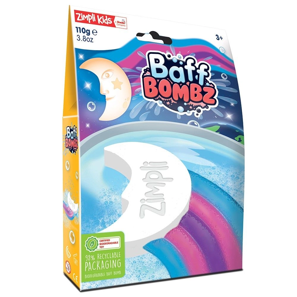 Zimpli Kids Baff Bomb - White Moon Rainbow Effect