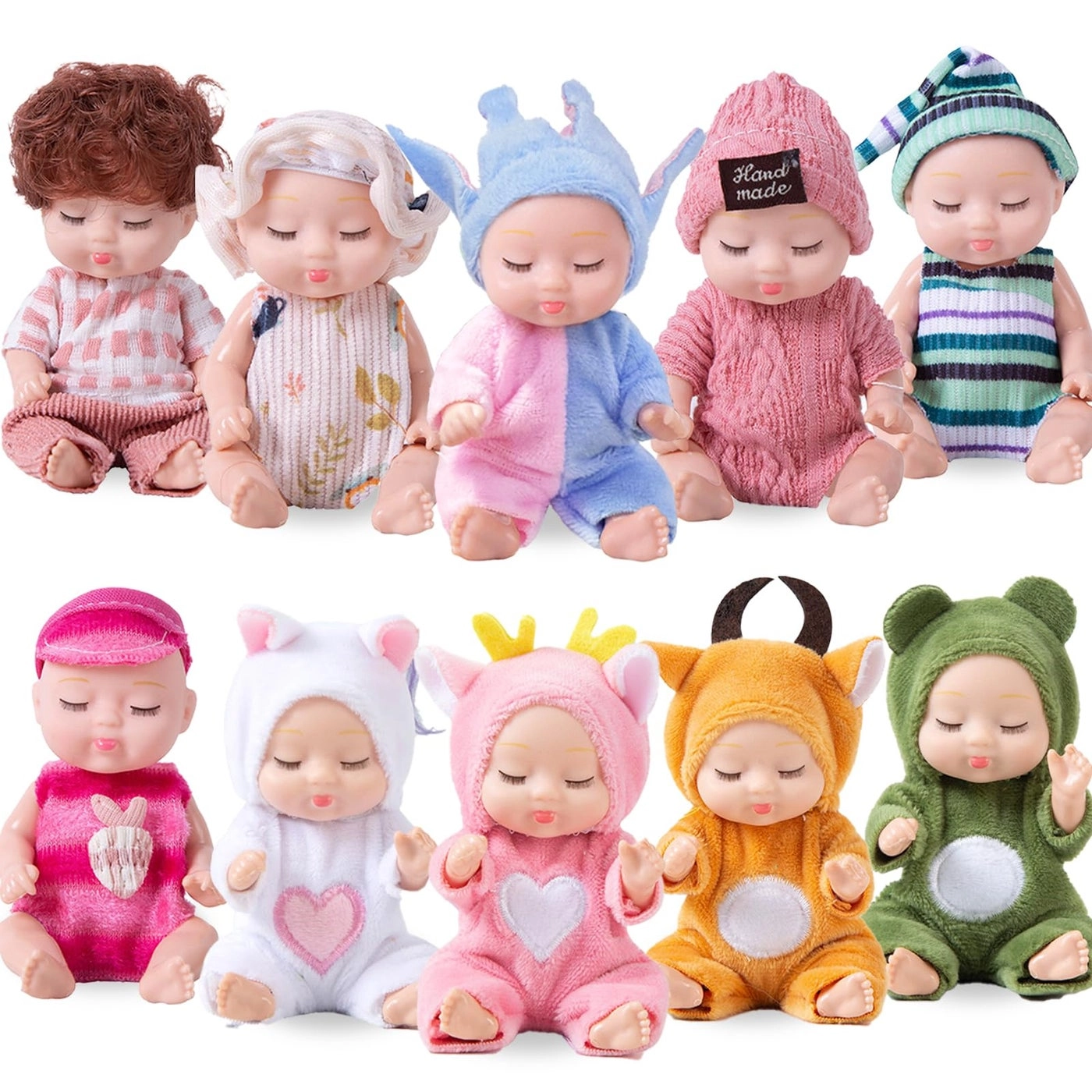 Mini Baby Doll - 10 Pcs 11 cm 43 inches Bundle