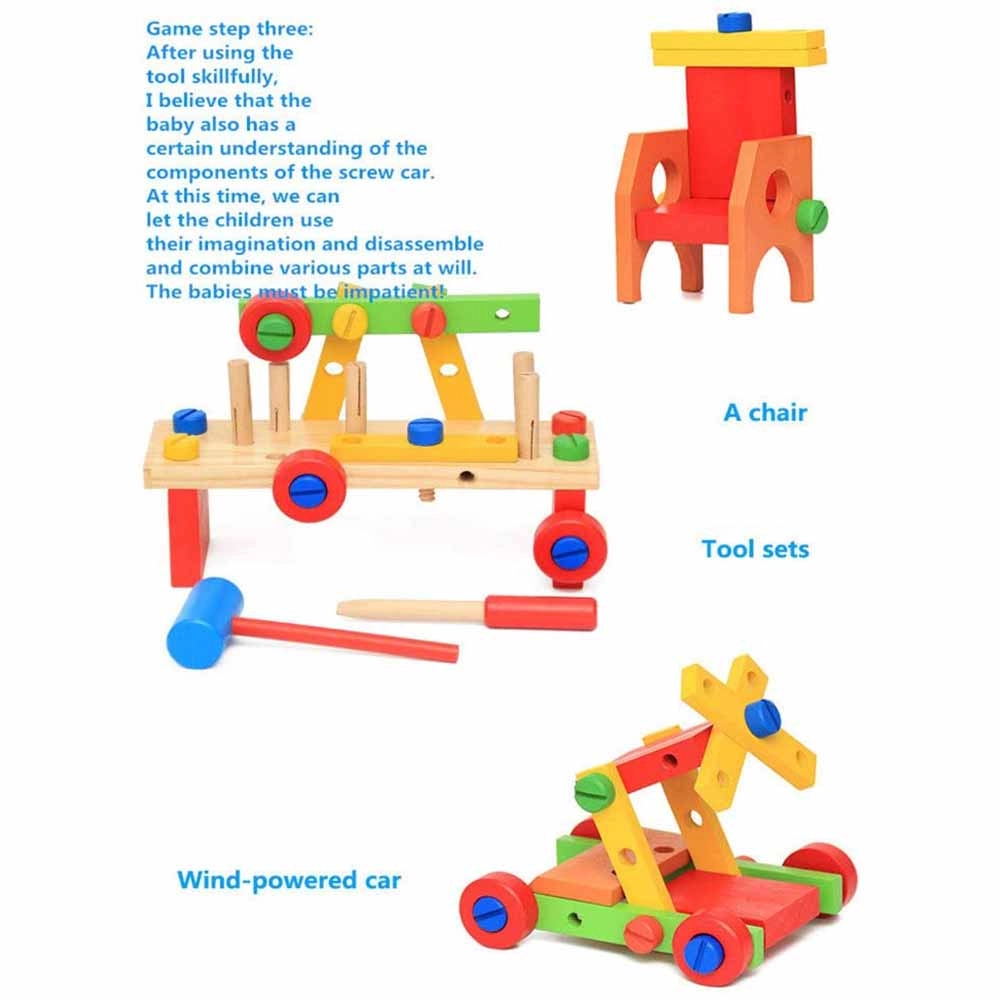 Wooden Assembling Activity Car - 2+