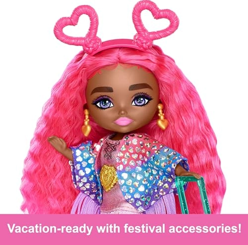 Extra Fly Minis Travel Doll - 5.5-inch Magenta Hair Desert Ages 3+