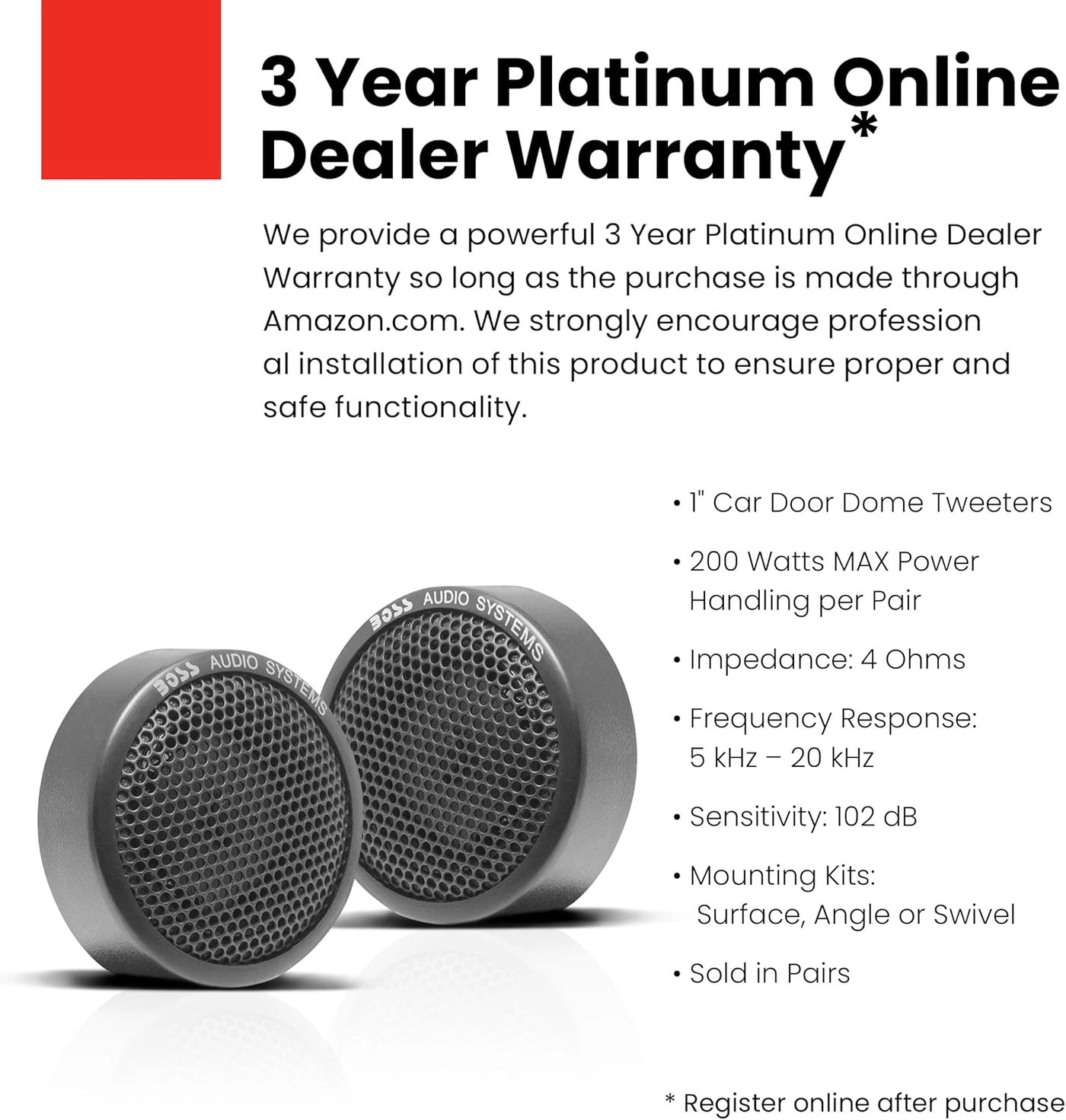 TW18 - 1-inch Micro-Dome Car Tweeters