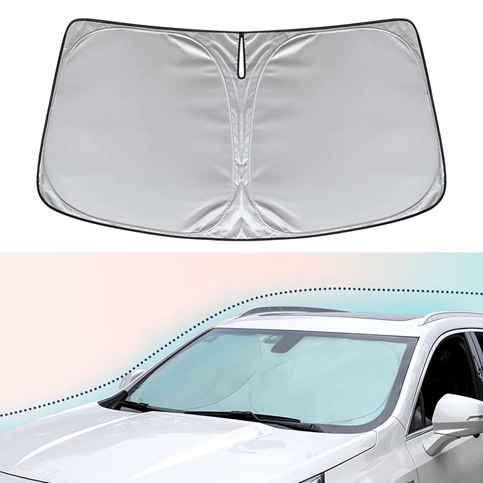 ZXLZHGS Compatible with MG HS Foldable Car Windshield Sun Shade