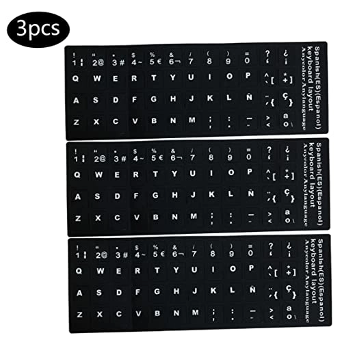 Keyboard Sticker - Black Spanish 3pcs