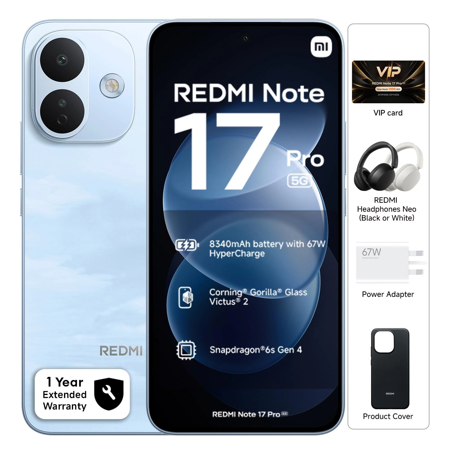 Note 17 pro 6GB 128GB + REDMI Headphones Neo