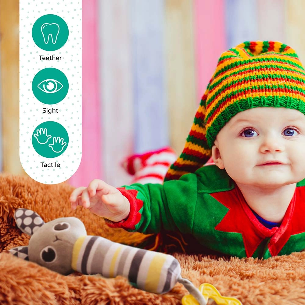 Soft Rattle Plush Toy - 3 to 24 Months fabric