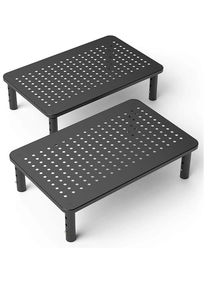 Monitor Stand Riser - 2 Pack 3 Height Adjustable 14.5 in
