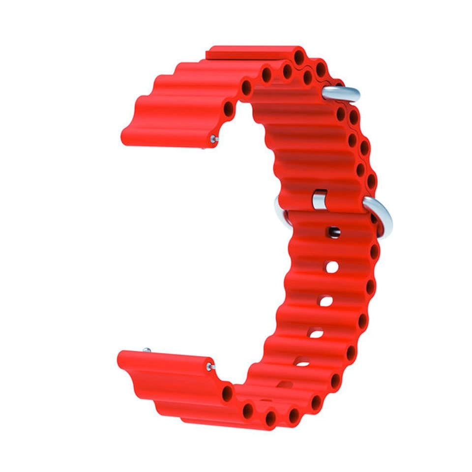 Watch Band for Helix Timex Metalfit 2.0 - Silicone Red