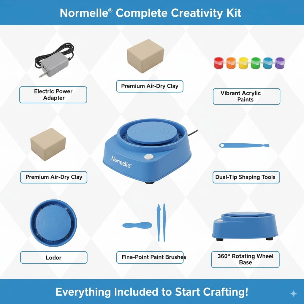 Pottery Wheel Kit - air-dry clay 800g