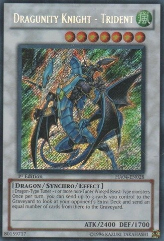 Yu-Gi-Oh! Dragunity Knight - Trident HA04-EN028 - Hidden Arsenal 4: Trishulas Triumph Unlimited Edition Secret Rare
