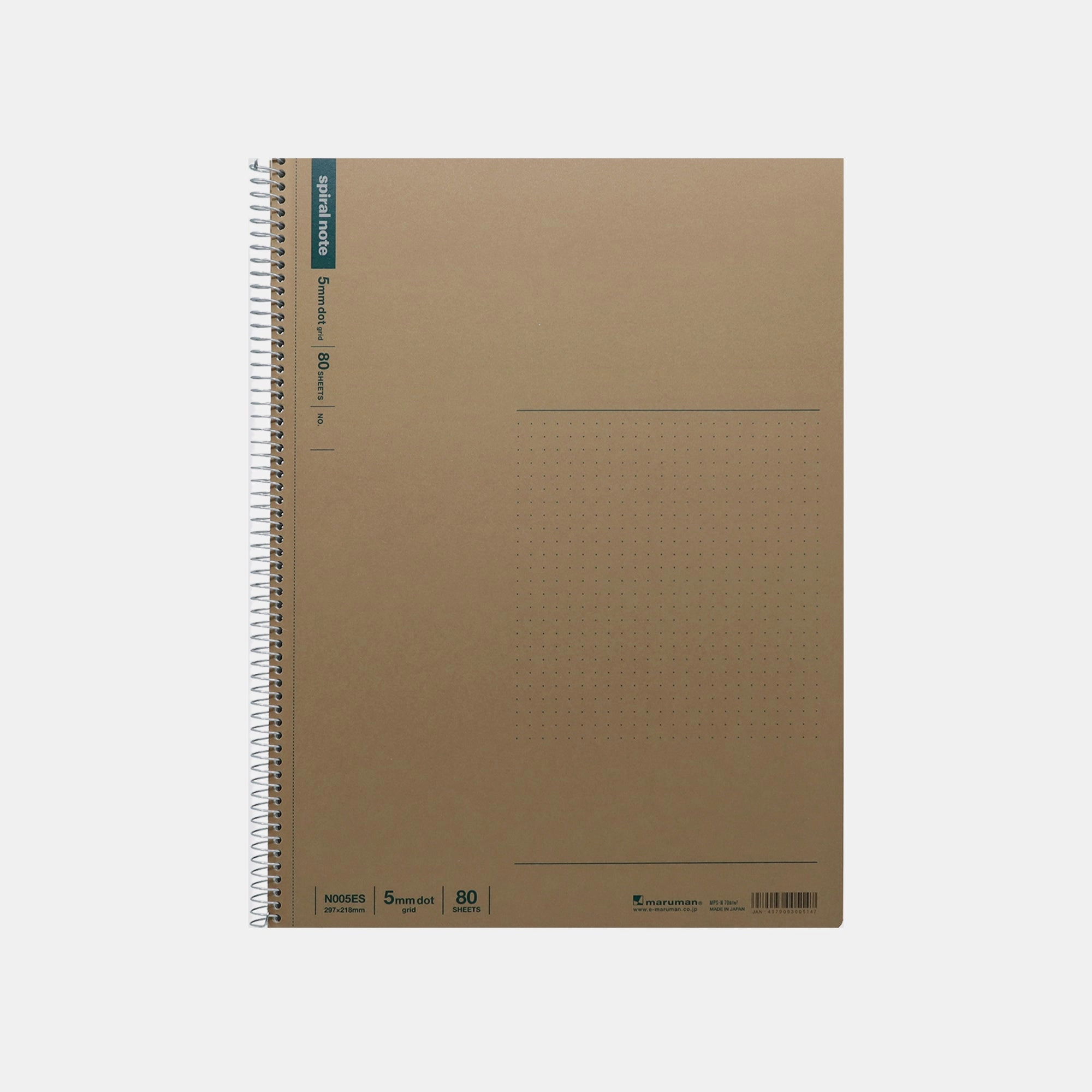 Maruman Spiral Notebook A4 Spiral - Dotted 80 Sheets