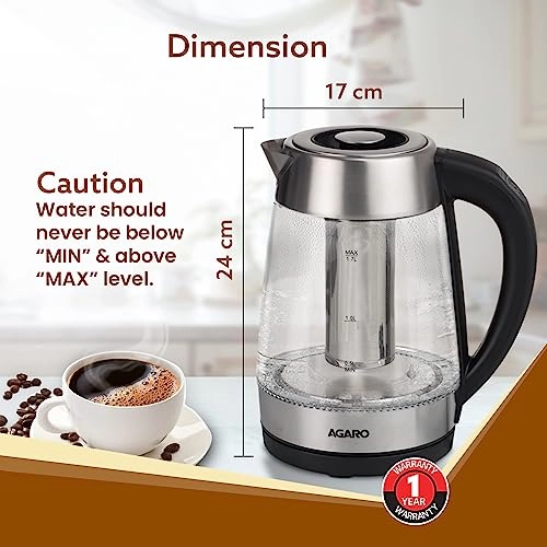 Supreme Electric Glass Kettle - 1.7L