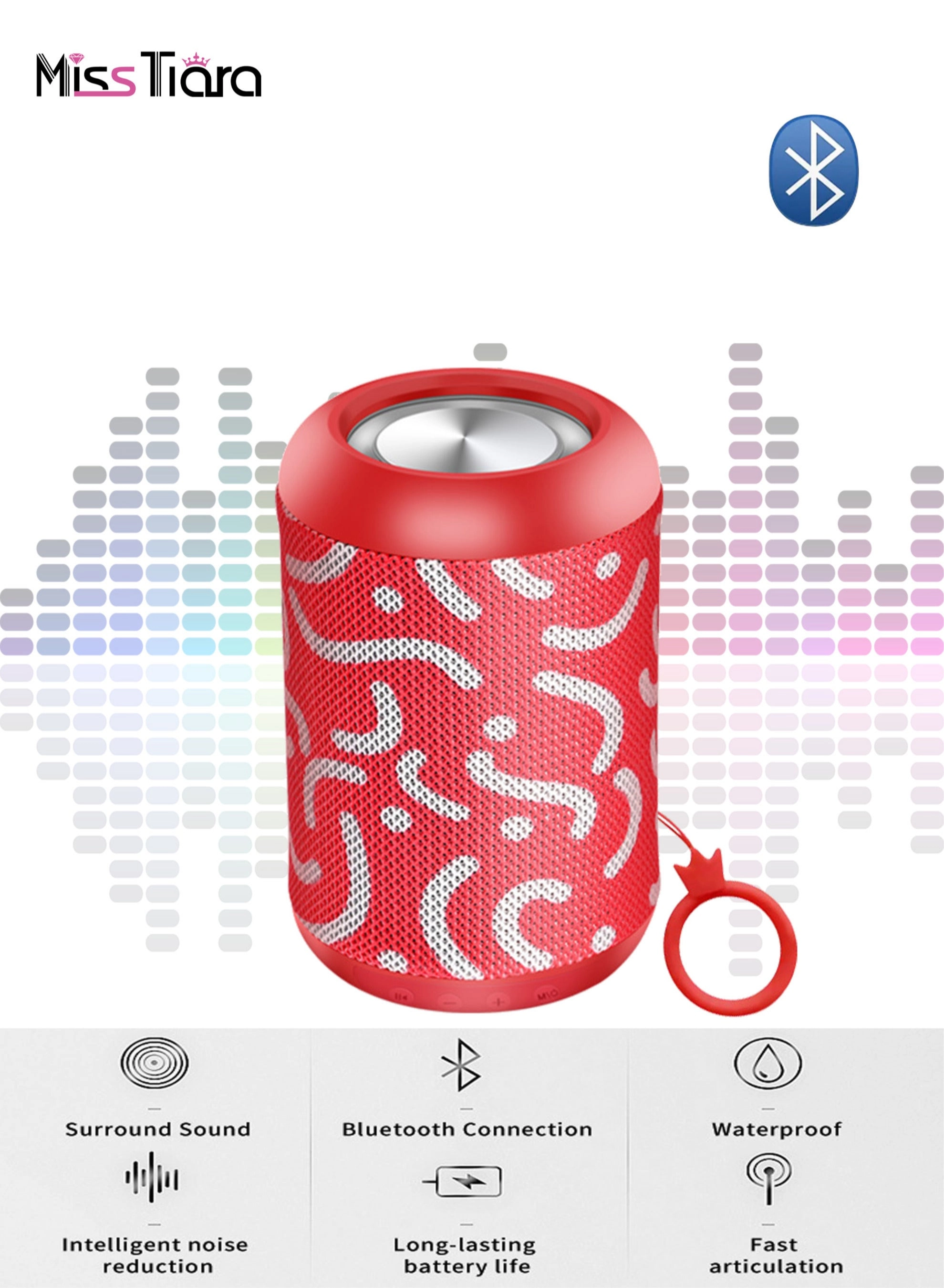 MissTiara Portable Bluetooth Speakers