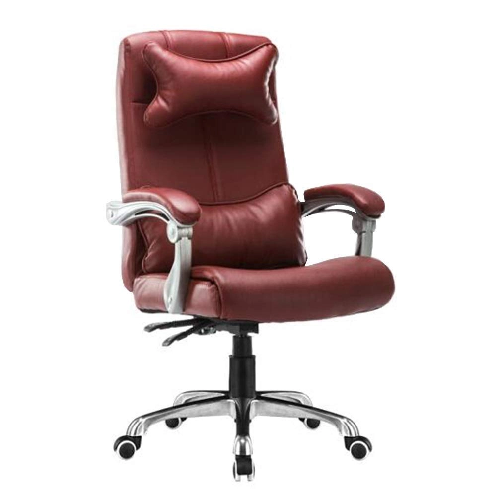 Desk Chair - PU Leather Brown High Back