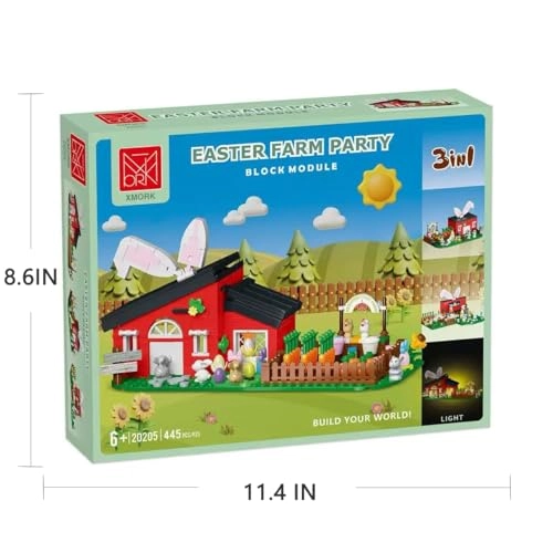 Easter Bunny Farm Building Blocks - bunny 445 pcs