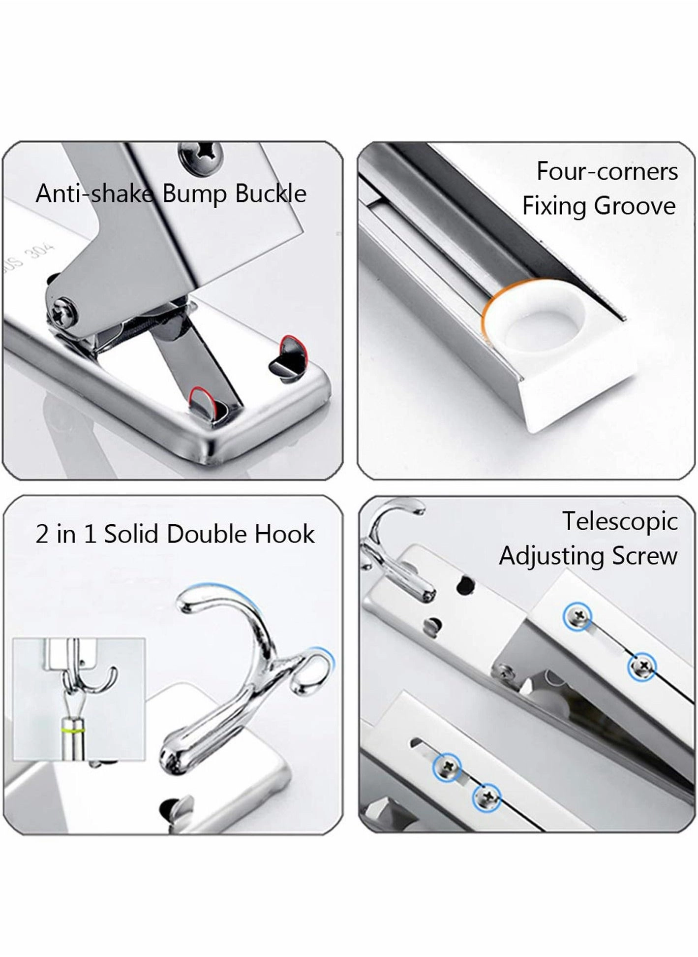 Microwave Shelf - 304 Stainless Steel 220mm-400mm 77lbs/35kg