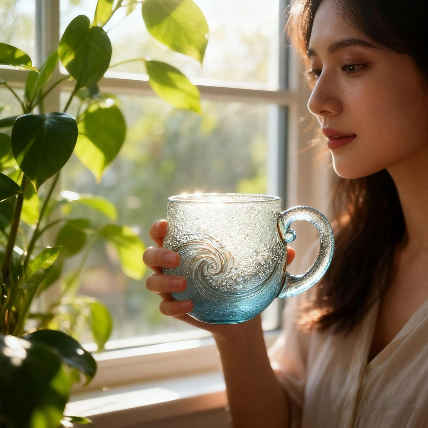 Ocean Wave Sea Glass Mug - 1 pcs - 350 ml