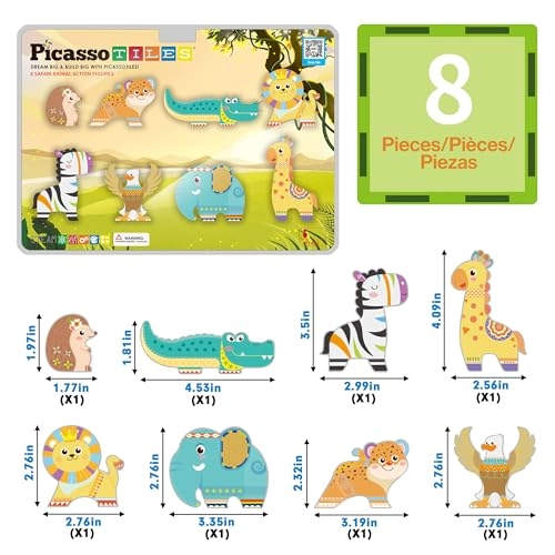 Magnet Building Blocks - Safari Animal 8pcs