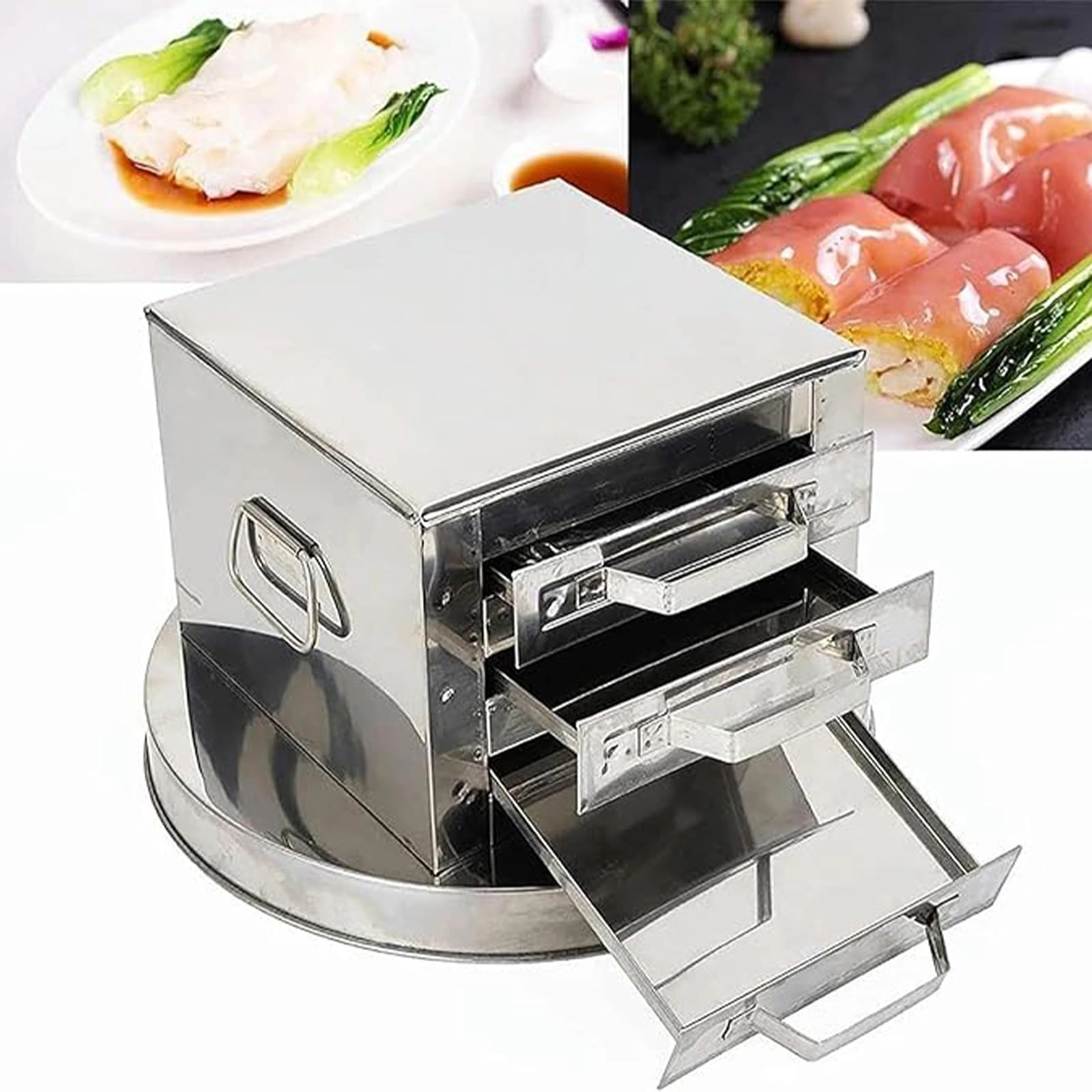 XCSCUK Rice roll machine - 3-Layer Stainless Steel Commercial
