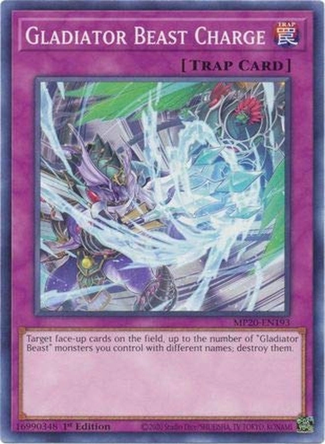 Yu-Gi-Oh! Gladiator Beast Charge MP20-EN193 - 1st Edition